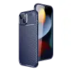 Apple İphone 15 Kılıf Auto Focus Karbon Kapak - Lacivert