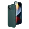 Apple İphone 15 Kılıf Auto Focus Karbon Kapak - Yeşil