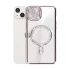 Apple İphone 15 Kılıf Joke Simli Magneticsafe Kılıf - Derin Mor