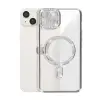 Apple İphone 15 Kılıf Joke Simli Magneticsafe Kılıf - Gümüş