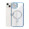 Apple İphone 15 Kılıf Joke Simli Magneticsafe Kılıf - Mavi