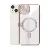 Apple İphone 15 Kılıf Joke Simli Magneticsafe Kılıf - Pembe
