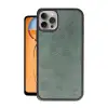Apple İphone 15 Pro Kılıf Aras Deri Kapak - Koyu Yeşil