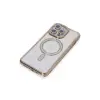 Apple İphone 15 Pro Kılıf Joke Simli Magneticsafe Kılıf - Gold