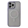 Apple İphone 15 Pro Kılıf Room Magneticsafe Silikon - Lila