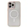 Apple İphone 15 Pro Kılıf Room Magneticsafe Silikon - Pudra
