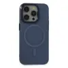 Apple İphone 15 Pro Max Kılıf Anka Pc Magneticsafe Sert Metal Kapak - Lacivert