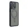 Apple İphone 15 Pro Max Kılıf Joke Simli Magneticsafe Kılıf - Lacivert