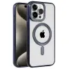 Apple İphone 15 Pro Max Kılıf Kronos Magsafe Kapak - Lacivert