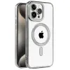 Apple İphone 15 Pro Max Kılıf Kronos Magsafe Kapak - Titanyum Gri