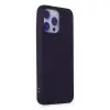 Apple İphone 15 Pro Max Kılıf Nano İçi Kadife Silikon - Mor