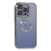 Apple İphone 15 Pro Max Kılıf Slot Silikon - Gümüş