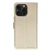Apple İphone 15 Pro Max Kılıf Trend S Plus Kapaklı Kılıf - Gold