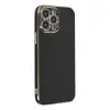 Apple İphone 15 Pro Max Kılıf Volet Silikon - Siyah