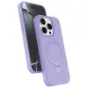 Apple İphone 15 Pro Max Regal Magsafe Standlı Kapak - Lila