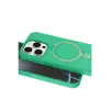 Apple İphone 15 Pro Max Regal Magsafe Standlı Kapak - Yeşil
