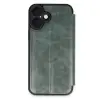 Apple İphone 16 Kılıf Flip Cover - Koyu Yeşil
