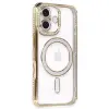 Apple İphone 16 Kılıf Joke Simli Magneticsafe Kılıf - Gold