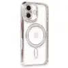 Apple İphone 16 Kılıf Joke Simli Magneticsafe Kılıf - Pembe