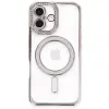 Apple İphone 16 Kılıf Joke Simli Magneticsafe Kılıf - Pembe