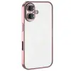 Apple İphone 16 Kılıf Razer Lensli Silikon - Pembe