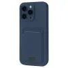 Apple İphone 16 Plus Kılıf Kelvin Kartvizitli Silikon - Lacivert
