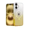 Apple İphone 16 Plus Pummel Shiny Magsafe Kapak - Gold