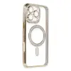 Apple İphone 16 Pro Kılıf Joke Simli Magneticsafe Kılıf - Gold