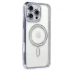 Apple İphone 16 Pro Kılıf Joke Simli Magneticsafe Kılıf - Mavi