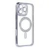 Apple İphone 16 Pro Kılıf Joke Simli Magneticsafe Kılıf - Mavi