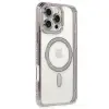 Apple İphone 16 Pro Kılıf Joke Simli Magneticsafe Kılıf - Pembe