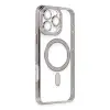 Apple İphone 16 Pro Kılıf Joke Simli Magneticsafe Kılıf - Pembe