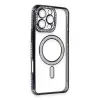 Apple İphone 16 Pro Kılıf Joke Simli Magneticsafe Kılıf - Siyah