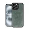 Apple İphone 16 Pro Max Kılıf Aras Deri Kapak - Koyu Yeşil