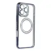 Apple İphone 16 Pro Max Kılıf Joke Simli Magneticsafe Kılıf - Lacivert