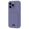 Apple İphone 16 Pro Max Kılıf Kelvin Kartvizitli Silikon - Lila
