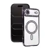 Apple İphone 17 Air Joke Simli Magneticsafe Kılıf - Derin Mor