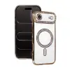 Apple İphone 17 Air Joke Simli Magneticsafe Kılıf - Gold