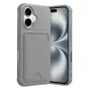 Apple İphone 17 Kelvin Kartvizitli Silikon - Gri