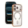 Apple İphone 17 Pro Joke Simli Magneticsafe Kılıf - Turuncu
