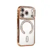 Apple İphone 17 Pro Joke Simli Magneticsafe Kılıf - Turuncu