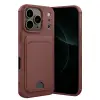 Apple İphone 17 Pro Kelvin Kartvizitli Silikon - Bordo
