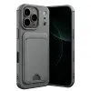 Apple İphone 17 Pro Kelvin Kartvizitli Silikon - Gri