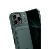 Apple İphone 17 Pro Max Kelvin Kartvizitli Silikon - Koyu Yeşil