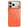 Apple İphone 17 Pro Max Live Diamond Magsafe Kapak - Turuncu