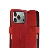 Apple İphone 17 Pro Trend S Plus Kapaklı Kılıf - Kırmızı