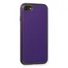 Apple İphone 7 Kılıf Coco Deri Silikon Kapak - Mor