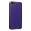 Apple İphone 7 Plus Kılıf Coco Deri Silikon Kapak - Mor