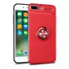 Apple İphone 7 Plus Kılıf Range Yüzüklü Silikon - Kırmızı
