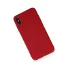 Apple İphone X Kılıf Nano İçi Kadife Silikon - Kırmızı
